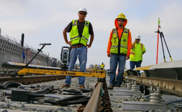 Measuring a section of track